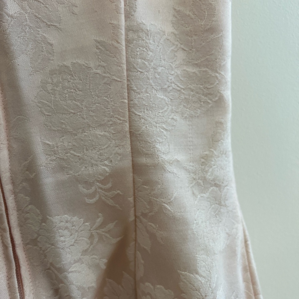 Vintage 90s Prom Dress Halter Sequins Beaded Pale Petal Pink Knee Length 7 / 8 - Picture 7 of 11